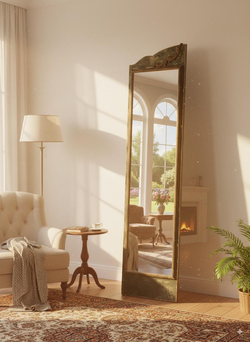 Espejo con marco restaurado